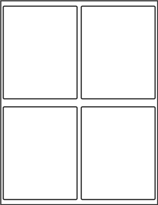 Blank Labels - 4/Sheet