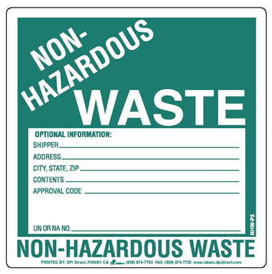 Non-Hazardous Waste (Tyvek) Custom